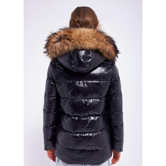 Pyrenex Down Puffer Jacket w/ Fur Trimmed Hood in Black - Size L - Picture 11 of 11